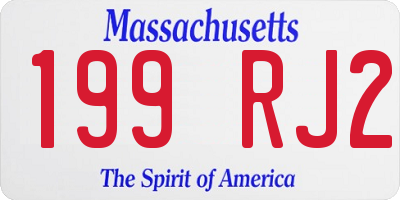 MA license plate 199RJ2
