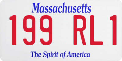 MA license plate 199RL1