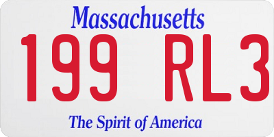 MA license plate 199RL3