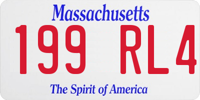 MA license plate 199RL4
