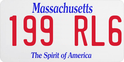 MA license plate 199RL6