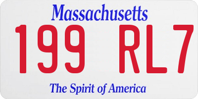 MA license plate 199RL7