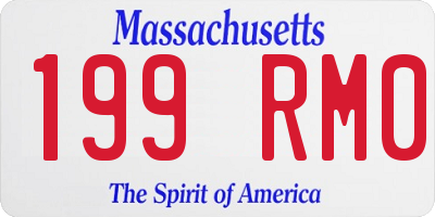 MA license plate 199RM0