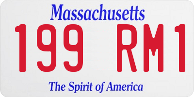 MA license plate 199RM1