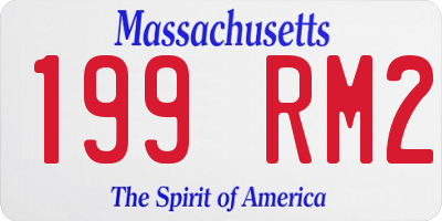 MA license plate 199RM2