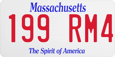 MA license plate 199RM4