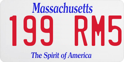 MA license plate 199RM5