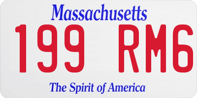 MA license plate 199RM6