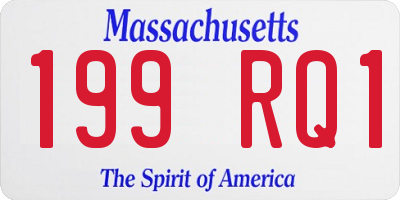 MA license plate 199RQ1