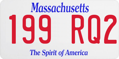 MA license plate 199RQ2
