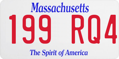 MA license plate 199RQ4