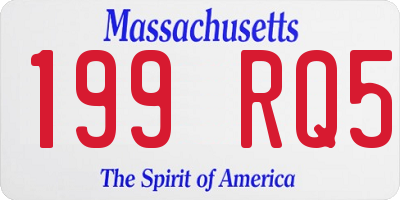MA license plate 199RQ5
