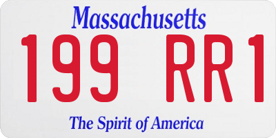 MA license plate 199RR1