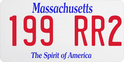 MA license plate 199RR2