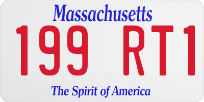 MA license plate 199RT1
