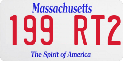MA license plate 199RT2