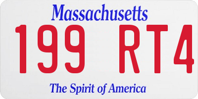 MA license plate 199RT4