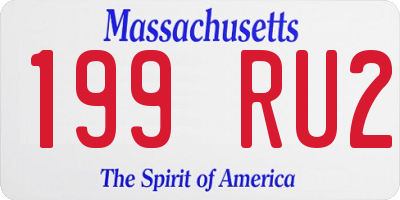 MA license plate 199RU2