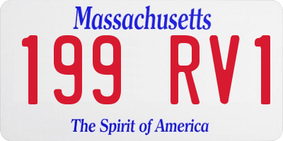 MA license plate 199RV1