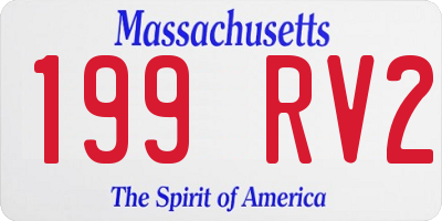 MA license plate 199RV2