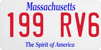 MA license plate 199RV6