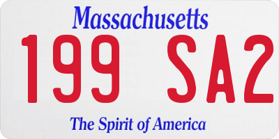 MA license plate 199SA2