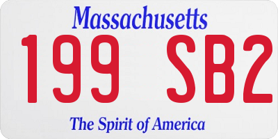 MA license plate 199SB2