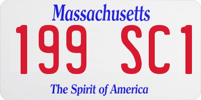 MA license plate 199SC1