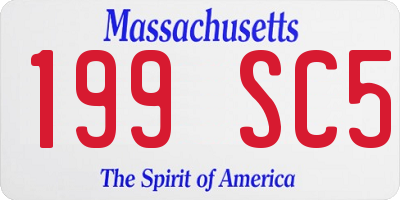 MA license plate 199SC5