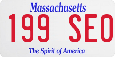 MA license plate 199SE0