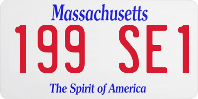 MA license plate 199SE1