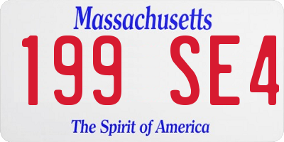 MA license plate 199SE4