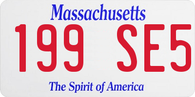 MA license plate 199SE5