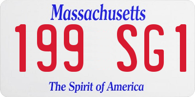 MA license plate 199SG1