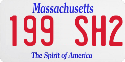 MA license plate 199SH2