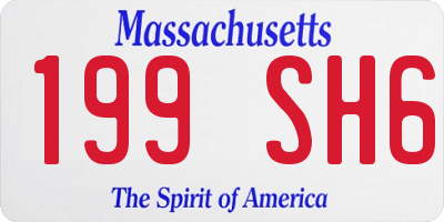 MA license plate 199SH6