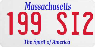 MA license plate 199SI2