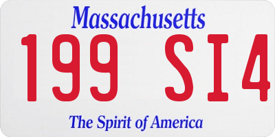 MA license plate 199SI4