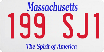 MA license plate 199SJ1
