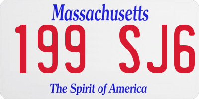 MA license plate 199SJ6