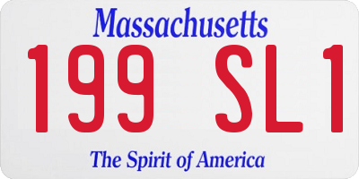 MA license plate 199SL1