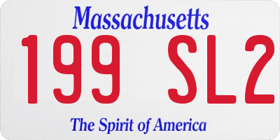 MA license plate 199SL2