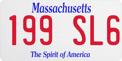 MA license plate 199SL6