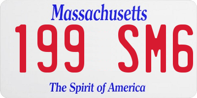 MA license plate 199SM6