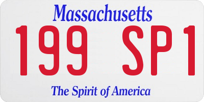 MA license plate 199SP1