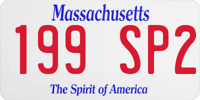 MA license plate 199SP2