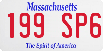 MA license plate 199SP6