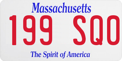 MA license plate 199SQ0