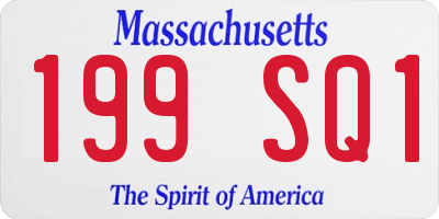 MA license plate 199SQ1