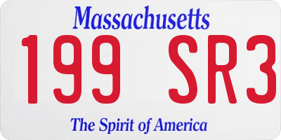 MA license plate 199SR3